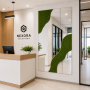 Настенное зеркальное панно с декором из стабилизированного мха MD011 в интернет-магазине «Зеркала с подсветкой в Санкт-Петербурге» фото