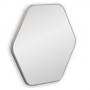 Шестиугольное зеркало в серебряной тонкой раме Hexagon M Silver (Хексаген) Smal 80*74 см в интернет-магазине «Зеркала с подсветкой в Санкт-Петербурге» фото