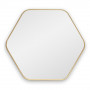 Шестиугольное зеркало в золотой тонкой раме Hexagon M Gold (Хексаген) Smal 80*74 см в интернет-магазине «Зеркала с подсветкой в Санкт-Петербурге» фото