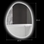 Настенное асимметричное зеркало в форме камня со светодиодной подсветкой Форли 006 в интернет-магазине «Зеркала с подсветкой в Санкт-Петербурге» фото