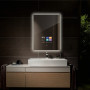 Умное Smart зеркало с подсветкой и сенсорным экраном с Android OS SM001-8 600х800 мм в интернет-магазине «Зеркала с подсветкой в Санкт-Петербурге» фото